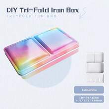 Empty Flat Metal Painting Box Classic Folding Iron Case 1pc For Watercolor Paint Subpackage Art Supplies - Single Piece - View 11