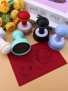 Customized Name Stamp, Back To School Supplies, Personalized Name Stamp, Cartoon Pattern Signature Stamp, Customizable Stamp, Customized Student Stationery Gift, Birthday Gift, Multiple Colors, 3 Ink Colors, Cute, Multipurpose, Reusable, Envelopes, Backpacks, Invitations, Napkins, Anniversary, Teacher, Son - Style a - View 11