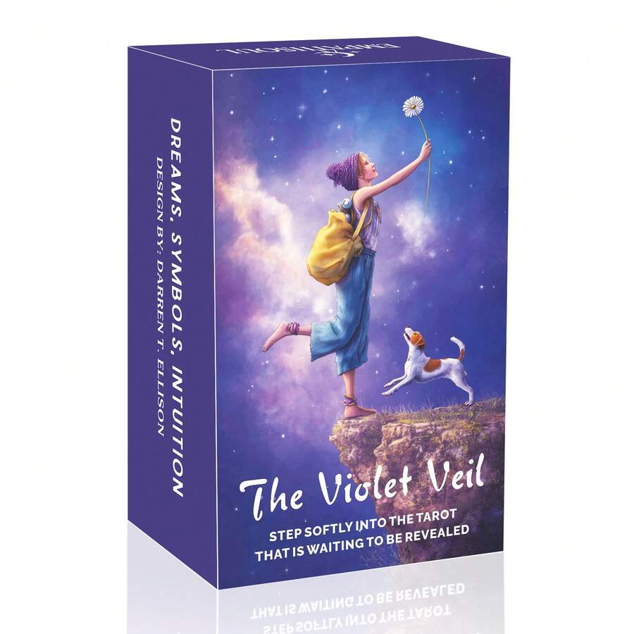 The Violet Veil Tarot Cards Deck, 78 Original Tarot Cards With Guidebook, Purple Style, Destiny Divination, Card Games, Tarot Cards - Multicolor - View 1
