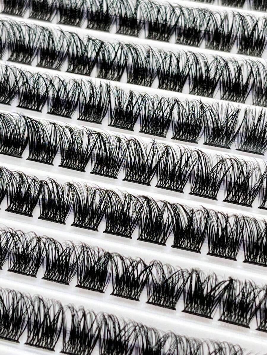 1box 300cluster Cluster Eyelashes D Curl Grafting Individual Volume Lashes Extension Makeup Natural And Dramatic Look Eyelashes At Home Lash Clusters,Eye Lash Clusters,Individual Eyelashes,Lashes,Lashes - màu đen - Xem 1