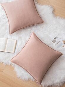 1 chiếc vỏ gối trang trí vuông bản rộng, chất liệu chenille màu xanh lá cây, họa tiết xương cá, phong cách Bohemian, mềm mại và dày dặn, phù hợp cho ghế sofa, phòng khách, phòng ngủ, mọi mùa. - Màu xanh đuôi chuột - Xem 5