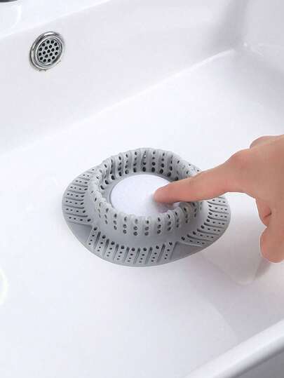 Bathroom Drain Filter, Prevents Clogging, Silicone Drain Cover, Hair Catcher Strainer