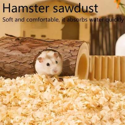 Vật liệu lót chuồng cho chuột hamster - Khử mùi, mềm mại, ấm áp, mùn cưa tự nhiên, thoáng khí, thích hợp cho mùa hè. Que gặm cho chuột hamster lùn - Khử mùi, ấm áp, phù hợp cho làm vườn và thú cưng nhỏ.