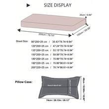 3件套3D立体印花卧室床单套装（1张床单+2个枕套），亲肤面料，含枕套，不含枕芯，家用床上用品套装，可机洗 - 桔然之間 - 查看 9