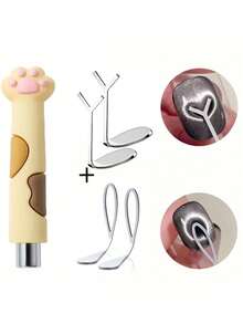 5PCS/Set Cat Eye Magnet Set, Heart Nail Art Tool ,Strong Magnetic Cat Paw Pen Head Round DIY Professional Manicure Gift For Women - Multicolor - View 4