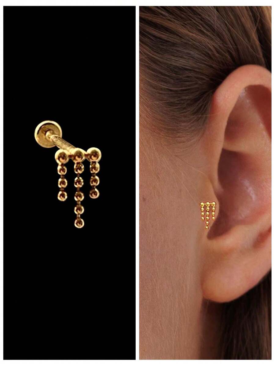 1pc 925 Sterling Silver Teardrop Stud Earrings For Women, Inlaid With Micro CZ Diamonds, Suitable For Daily Wear, Weddings, Engagements And Other Occasions, Exquisite And Delicate Fine Jewelry