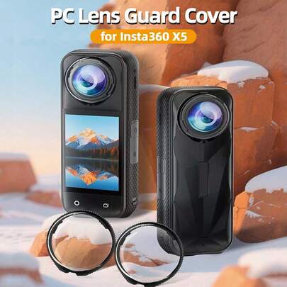 For Insta360 X5 Lens Guards, Plastic, Perfect For Outdoor Sports, Holiday Travel And Holiday Party, With Premium Optical PC, Camera Lens Accessories | Lens Protection | Convenient Installation | Portable And Lightweight | Ideal Gift For X5 User