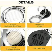 1pc Heavy-Duty Egg Slicer Designed For Slicing Hard-Boiled Eggs Strawberries Mushrooms And Soft Fruits Features Stainless Steel Wire And Three Slicing Options Easy To Clean Heavy-Duty Stainless Steel Wire And ABS Or Plastic Frame Three Slicing Options Sharp Stainless Steel Wires Ergonomic Handle Easy To Clean - Multicolor - View 8