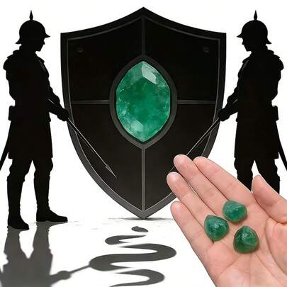 天然绿色矿石，有助于营造幸福的家庭和良好的人际关系——适合家庭主妇、职场人士以及任何需要驱邪避凶的环境。其不对称的形状由天然石英、天然矿物、灵性物品、摆锤、真水晶和灵性物品制成。