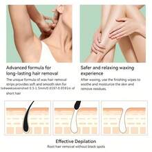20片装脱毛蜡纸，附赠双面湿巾，适用于唇部、胡须、眉毛、比基尼线脱毛，多用途夏季脱毛蜡纸，玫瑰香型 - 凝膠 - 查看 5