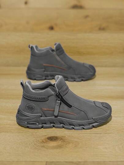 2026 New Summer Men's Casual Sports Shoes, Breathable Teenager Versatile High-Top Flat Shoes, Korean Non-Slip Soft Outdoor/School Running Sports Boots For Men