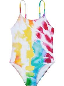 Girls Bathing Suit Size 2-10 Years - Cute Toddler Swimsuit Girl Adjustable One Piece Swimwear For Summer Beach Wear - 混合煙熏 - 查看 1