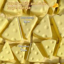 Popular Cheese Set, PU Foam Slow Rebound Soft & Squishy Stress Relief Bread Squeeze Toy - Office Desk Fidget Toy, Super Soft Texture, Realistic Cheese Squeezing Effect, Great Gift For Holidays And Birthdays - Multicolor - View 6