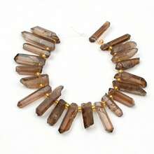 1pc Natural Crystal Beads Strand, DIY Natural Crystal Bracelet Necklace Earring Jewelry Making - A - View 7