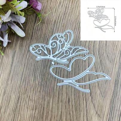 2 Stück Schmetterling-förmige Metall-Stanzformen, Neues Design, ZECNG Kohlenstoffstahl Material, geeignet für Kartenherstellung, Scrapbooking, Prägung, Album-Dekoration, DIY Basteln und Geschenkverpackung