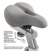 Bicicleta Estática para Hogar, Fácil de Usar, Ocupa Poco Espacio, Ajuste Multidireccional para Todas las Estaturas, Resistencia Infinita para Diferentes Intensidades, Montaje Sencillo, con Tapetes Antideslizantes, Estable y Sin Movimientos, Ideal para Ejercicio en Casa - Blanco - Ver 4