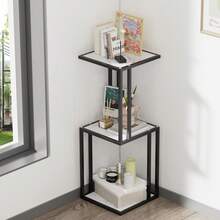 Support pour Plantes à 3 étages, pour Intérieur et Extérieur, Présentoir pour Pots de Fleurs, pour Balcon, Jardin, Patio, Table d'Appoint pour Salon - Marbré à 3 couches - Voir 9