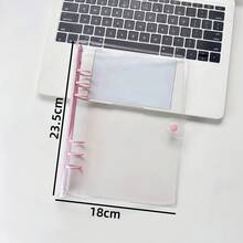 A5 Carpeta metálica rosa dorado transparente con hoja, Carpeta A5 con páginas de recambio, Álbum de pegatinas, Libro de pegatinas transparente, Libro de pegatinas, Bolsa de almacenamiento de fotos, Álbum de fotos, Planificador de presupuesto, Diario, Cuaderno, Suministros de oficina - A5 - Ver 3