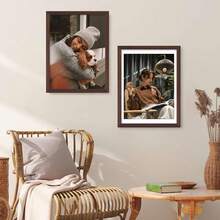 HIMEETIME 1/3pcs, 30x40cm Picture Frame, Brown Wooden Frame, A3/A4 Certificate Frame, Retro Wood Grain Photo Frame, Desktop & Wall-Mounted Home Decor, Living Room & Bedroom Decoration - khung ảnh bằng gỗ - Xem 5