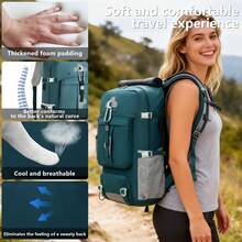 YSTYLE EasyJet Hand Luggage Backpack 40x25x18cm/46x30x23cm Unisex Cabin Bag 15.6 Inch Laptop Backpack With USB Charger Hiking Daypack - Teal Blue - View 5
