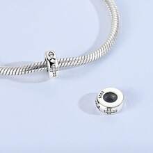 925纯银耶稣鱼形十字架定位珠，可搭配原装手链项链，精美DIY首饰，馈赠亲友 - BKTC1948 - 查看 2