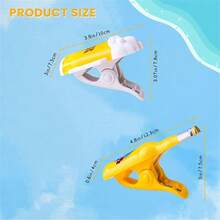 1pc Beach Towel Clip , Crocodile , Beer Bottle , Clownfish LeisureChair Towel Clamp , Large Plastic Clothes Clip , Prevent Towels FromBeing Blown Away , Suitable For Use On Beaches , Holiday SwimmingPools ,And Terraces - A - View 2