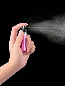 Perfume Bottle 5PCS Mini Refillable Perfume Atomizers - Portable Travel Fragrance Spray Bottles With Empty Pump Cases (5ML Scent Atomizers For Everyday Use), Perfume Bottle Perfume Refillable Bottle - 粉紅色-1件 - 查看 8