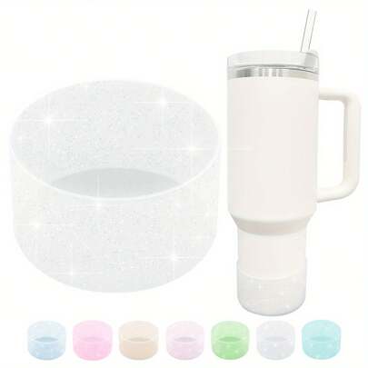 كم سيليكون لقاعدة الكوب، مانع للانزلاق ولامع، مناسب لأكواب عازلة من 20-40 أونصة (حوالي 61-122 مل) و 12-24 أونصة (حوالي 355-710 مل)