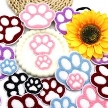 WENSIDUO 3pcs Cute Paw Print Patches,Kawaii Animal Paw Patches, Mix Cute Dog Paw Cat Paw, No-Sew Adhesive Embroidered Patches For Clothes, Accessories,Patches For Backpacks, Jeans, Pet Lover Gifts,There Are Three Styles: Large, Medium And Small - Cat Paw - View 11