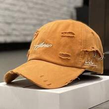 Korean Version Of Vintage Distressed Soft-Top Baseball Cap For Women In Spring And Summer, Featuring Fashionable, Unique, Simple Design, Suitable For Street Wear, And Provides Good Sun Protection - Multicolor - View 7