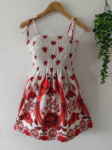 Women's Floral Dress - 紅鳥 - 查看 1