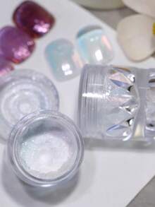 1g Polvo de uñas de arcoíris con efecto de espejo aurora - 6 colores, crea un efecto de uñas soñadoras - Multicolor - Ver 4