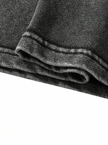 Men's Casual Vintage Washed Loose Fit Long Sleeve T-Shirt, Streetwear, Suitable For Spring And Autumn - Dark Grey - View 6