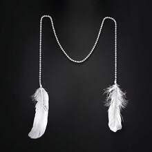 Nueva cadena facial con borlas de plumas, joyería facial de cristal con estilo callejero europeo y americano - Multicolor - Ver 6