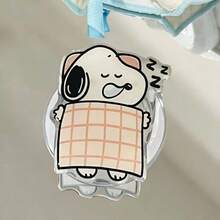 SNOOPY 1个超萌史努比粘性安全气囊支架，卡通造型可爱又治愈，粘贴牢固，可灵活伸缩。它既可以用作电视支架，也可以用作指环扣，非常实用。适用于各种手机/平板电脑，质感好，美观大方。 - 彩色 - 查看 4