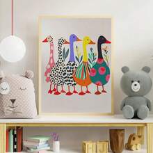 Tranh vải canvas chống thấm nước, tranh treo tường có khung cho phòng trẻ em, poster hình vịt ngộ nghĩnh, tranh in nhiều màu sắc, poster phong cách retro, trang trí tường, poster động vật, tranh in nhiều màu, tranh treo tường hiện đại sống động, trang trí phòng trẻ em dễ thương, tranh nghệ thuật thời trang, trang trí động vật hoạt hình. - Nhiều màu - Xem 5