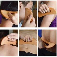 Wooden Gua Sha Tool Scraping Board Massage Tool Slimming Guasha Massage Board Gua Sha Scraper Body Massage Therapy Tool - Ginger - View 2
