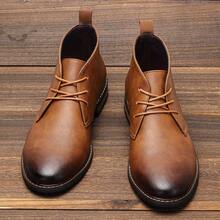 Men's Desert Boots, Classic Retro Derby Boots, Wear-Resistant Anti-Slip Casual Ankle Boots - Rust Brown - View 7