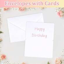 60pcs White Envelopes With Blank Cards Set, Suitable For DIY Greeting Cards, Invitations, Birthday Cards, Thank You Cards, Etc. - Envelopes and Greeting Cards - View 3