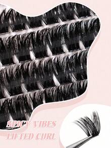192pcs D-Curl 100D Fluffy False Eyelashes, 8-18mm Individual Lash Clusters For Natural Look, Delicate & Long-Lasting Eyelash Extension, Essential Makeup Tool - D - View 4