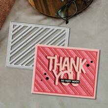 Creative Grid Background Dies, DIY Scrapbooking Album And Embossing Stencil, Greeting Card Making Tool, Card Paper Cutting Crafts ,Gift Card Making Template Die Cuts. - Silver - View 6