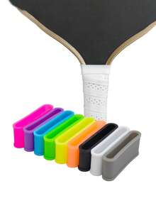 Poignée de raquette de pickleball personnalisée : accessoires de poignée personnalisés, sangle de raquette personnalisée - personnalisez le nom/texte, poignée en caoutchouc durable - cadeau parfait pour le tennis, le badminton, la canne à pêche - revêtement de poignée de remplacement universel antidérapant, améliore la sensation et l'absorption des chocs pour les joueurs de tennis, de badminton, de tennis de table - conception par thermopression, technologie de fabrication de raquette - Multicolore - Voir 3