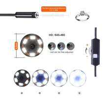 Cámara endoscópica Android de 7MM 3 en 1 Micro USB tipo C boroscopio cámara LED impermeable inspección de coche para PC YT2W - 5 metros - Ver 6