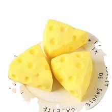 1pc New Soft Cheese Squeeze Toy, Squishy Stress Relief Toy For Office Desk And Home Relaxation - Random Colors and Styles - View 9