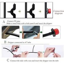 Garden Irrigation Tool Set, Including A Full-Circle Fountain Nozzle And Adjustable Eight-Hole Emitters, Equipped With Two Punch Tools, Made Of Plastic, Suitable For Irrigation Systems - Irrigation Drippers - View 8