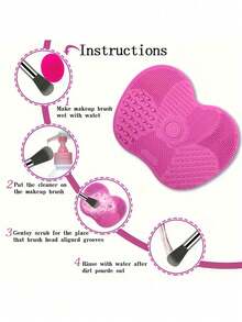 Makeup Tool Cleaning Pad | Silicone Material, Easy To Clean | Special Cleaning Pad For Makeup Brushes - Large - View 9