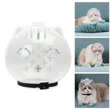 Breathable Cat Muzzle Anti-Bite Anti-Lick Space Helmet Face Mask Cat Head Cap Grooming Accessories - Multicolor - View 4