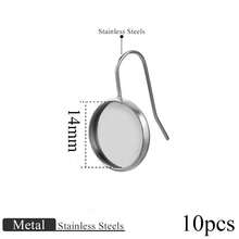 10个装，不锈钢U型耳钩，宝石底座，DIY珠宝配件耳环 - 銀色(136) - 查看 6