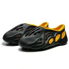 Foam Runner Shoes For Women Men, Hollow Cloud Slippers Lightweight Slip-On Walking Sneakers Breathable Soft Beach Sandals - Amarillo - Ver 1