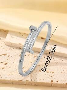 2026 New Stainless Steel Rings, Multiple Designs (Roman Numerals, Four-Leaf Clover, Rhinestone Etc.), Versatile Commuter Luxury Accessories, Stackable, Hypoallergenic, Niche Design, Holiday Gift - Silver 6 - View 6